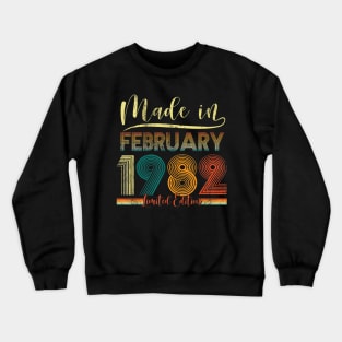 February 1982 Limited Edition Vintage 38th Bday 38 Years Old Crewneck Sweatshirt